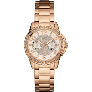 AUTHENTIC GUESS LADIES' SASSY WATCH ROSE GOLD TONE RRP:$399 W0705L3 Brand New - Picture 1 of 11