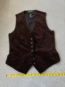 • Brown suede Ralph Lauren vest |Size: Medium - Picture 1 of 4