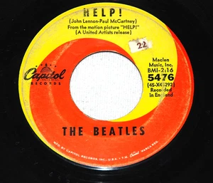 BEATLES HELP I'M DOWN Vinyl Record 45 rpm Single Capitol 1965 The Fab Four 5476 - Picture 1 of 12