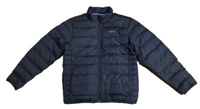 Lands' End Down 600 Puffer Jacket Full Zip Hooded Size Small Blue - Image 1 of 4