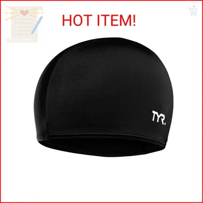 Gorra de natación de fibra de lycra TYR, gorra de natación aerodinámica para aguas cálidas Foto 1 de 2