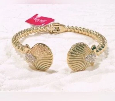 Brazalete con bisagras Lilly Pulitzer Beach Club Shell tono dorado nuevo con etiquetas Foto 1 de 3