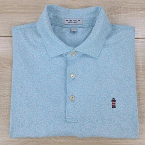 Men's M Peter Millar Summer Comfort Harbour Town Golf Links AOP Pattern Polo - Picture 1 of 8