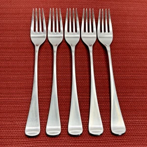 Set/5 WMF Cromargan Germany FINESSE Stainless 7-5/8" Satin DINNER FORKS Fork Lot - Picture 1 of 10
