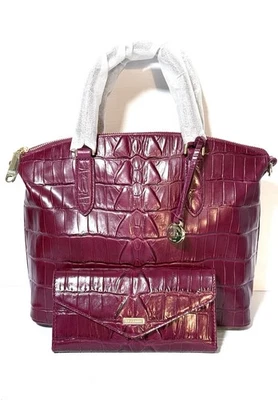 Bolso de hombro y billetera Brahmin mediano Duxbury azúcar ciruela lenteja nuevo con etiquetas Foto 1 de 4