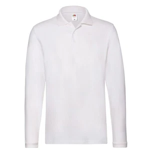 Fruit of the Loom Mens Cotton Pique Long-Sleeved Polo Shirt (RW9661) - Picture 1 of 3