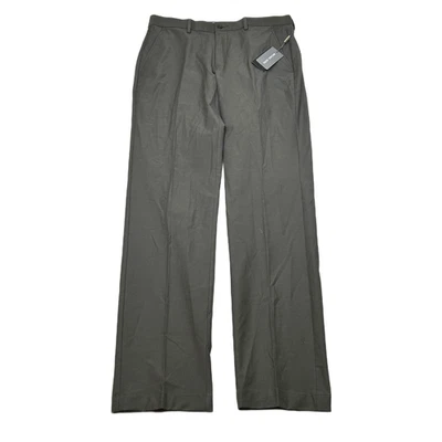 Pantalones de vestir Michael Kors Performance para hombre 34x32 verde militar calce clásico NUEVO Foto 1 de 4