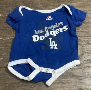 Los Angeles Dodgers MLB Newborn Clothes by Majestic Color Blue Size 0-3 Months - Picture 1 of 3