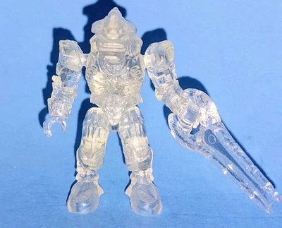 Halo Mega Bloks Active Camo Elite Series 3 Translucent Clear Figure w/ Weapon - Image 1 of 4