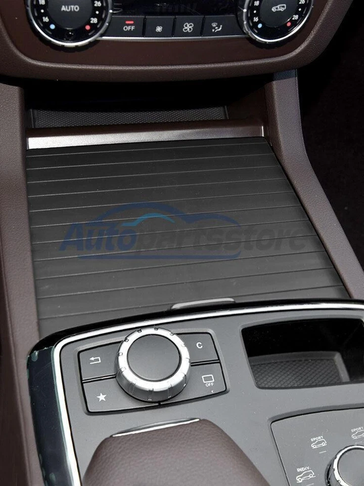 Cubierta portavasos consola central persiana enrollable deslizable para Benz W166 ML GL 2012-2019 Foto 1 de 4