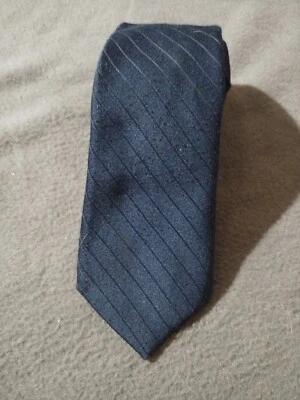 Vintage Botany 500 Dark Blue with Textured Stripes Necktie - 59in Long/3in Wide - Image 1 of 3