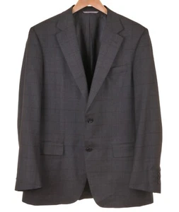 CURRENT Canali 1934 Exclusive Gray 150s Wool Subtle Check Coat Jacket 44 L - Picture 1 of 9