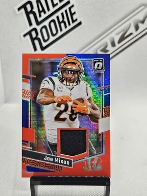 Joe Mixon 2023 Panini Optic Blue Hyper Prizm SP Threads Patch Bengals Texans  - Image 1 of 2