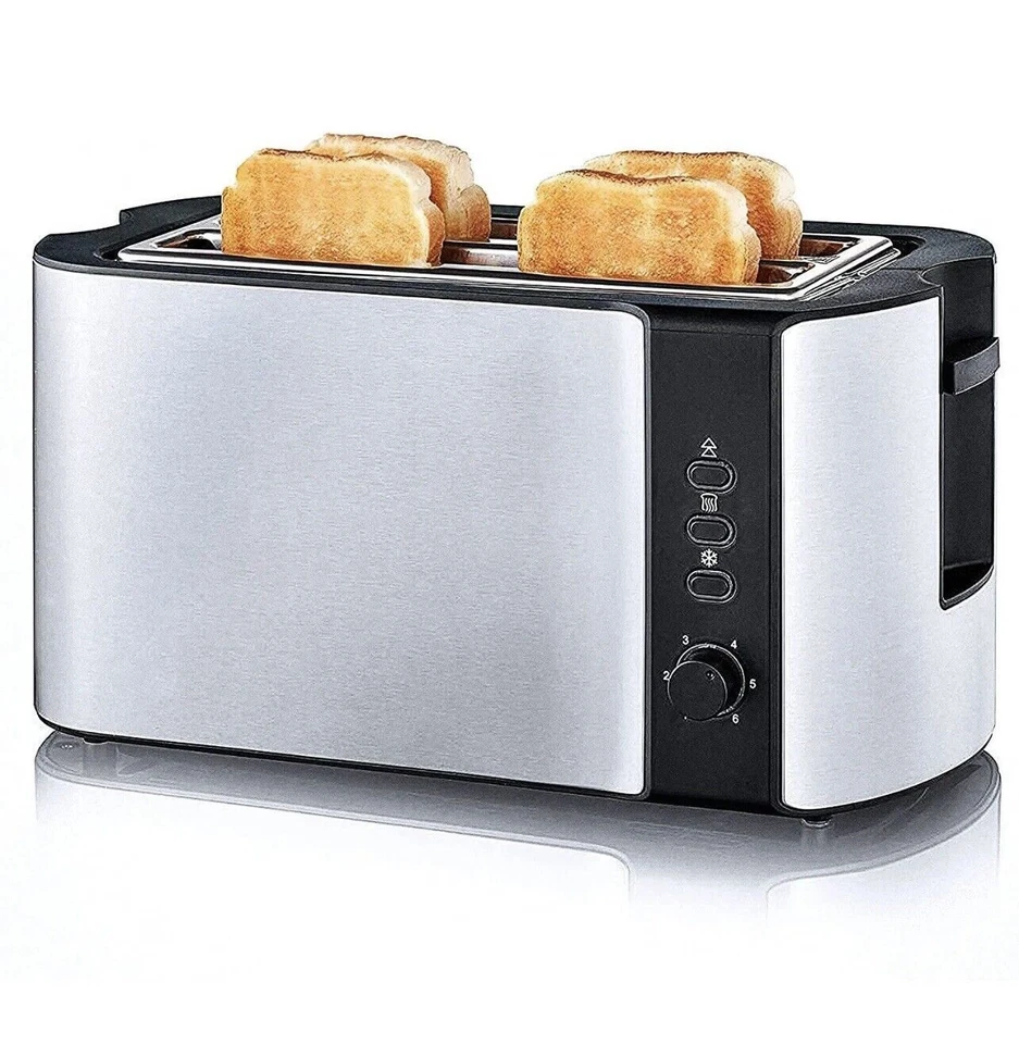 iKich MFMSCS16 4-Slice Longslot Toaster - Classical Silver