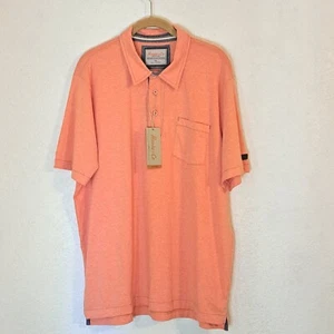 Hawke Co Golf Polo Shirt Men's XL Short Sleeve Coral Lt Orange UV Protection NEW - Picture 1 of 11