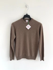 John Lewis Pure Cashmere Jumper Brown Crew Neck Men's Small - BNWT RRP £99 - Picture 1 of 10