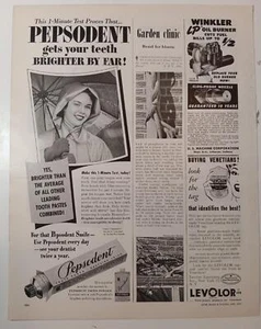 1951 pasta de dientes Pepsodent vintage anuncio de 1/2 página revista Better Homes & Garden - Imagen 1 de 1