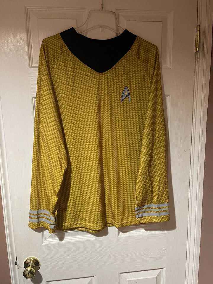 Camisa Dorada Capitán Kirk STAR TREK Disfraz de Rubí Para Hombre Talla Grande Halloween Foto 1 de 4
