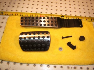 Mercedes 2006-11 R171 SLK 55 AMG AUTOMATIC Metal BLACK Genuine 1 set of 2 Pedals - Picture 1 of 12