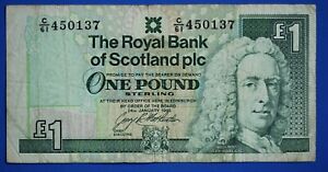 Royal Bank of Scotland plc 1996 £1 One Pound Banknote  [29597]