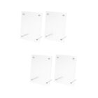 4 Pcs  5 Inches Acrylic Photo Frame Glass Crystal Certificate Display Stand