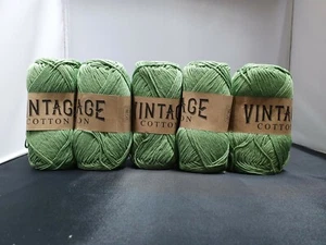 5 x V44 Vintage Cotton 100g Crochet &Knitting Yarn/wool - Picture 1 of 1