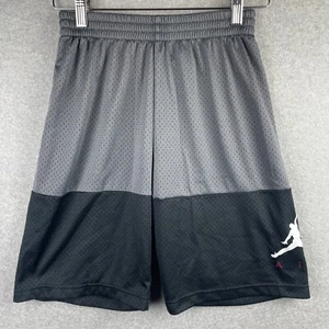 Jordan Nike Shorts Boys Large 12 to 13  Gray Black  Jumpman Basketball 5049G1A - Picture 1 of 8