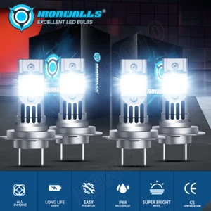 H7 H7 LED Headlight High Low Beam 6500K For Hyundai Tiburon 2003 2004 2005 2006 - Picture 1 of 12