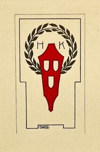 Vintage Exlibris - Coat of Arms - Dazio - Province of Sondrio - Lombardy - Italy
