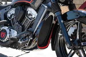Indian Scout Kuryakyn 5674 Sprint Radiator Side Accents By John Shope Dirty Bird - Picture 1 of 2