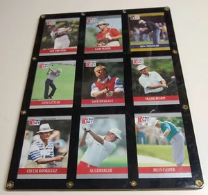 Vintage 1990 Golf Pro-Set Framed Jack Nicklaus Gary Player Crenshaw Trevino LOT - Picture 1 of 2