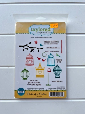 Juego de 21 sellos artesanales Taylored Expressions Birds of a Feather Foto 1 de 2
