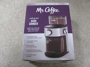 Mr. Coffee Cafe Grind 18 Cup Automatic Burr Grinder Stainless Steel (BVMC-BMG25) - Picture 1 of 10