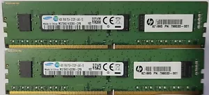 Samsung 8GB (2 X4GB) 1Rx8 PC4-17000 DDR4-2133 ( M378A5143) RAM MEMORY - Picture 1 of 2