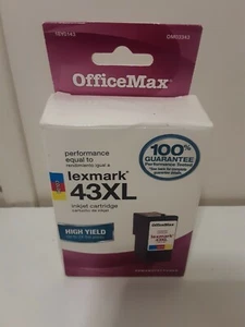 Office Max Lexmark 43XL High Yield Color Inkjet Cartridge Brand New Sealed - Picture 1 of 5