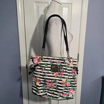 Bolso de mano Nicole by Nicole Miller a rayas florales Foto 1 de 4