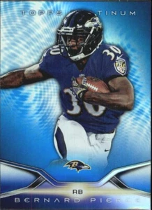 2014 Topps Platinum Blue Wave Refractor BERNARD PIERCE #36 BALTIMORE RAVENS 🏈 - Picture 1 of 2
