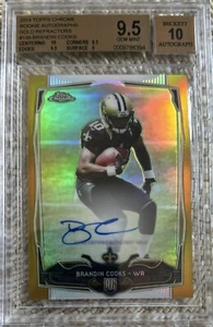 2014 TOPPS CHROME GOLD REFRACTOR 4/10 BRANDIN COOKS RC BGS 9.5/10 - Picture 1 of 2