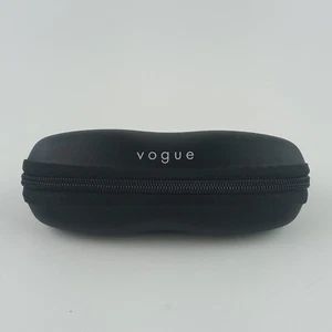 Vogue Eyeglass Sunglasses Case Soft Shell Zip Closure Felt Lined Travel Carrier  - Picture 1 of 11