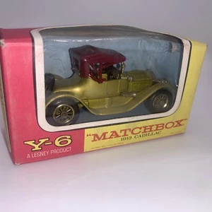 Matchbox Models of Yesteryear Y-6 1913 Cadillac Gold Car VTG England 1969 W/Box - Picture 1 of 4