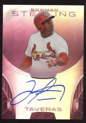 2013 Bowman Sterling Oscar Taveras Purple Refractor RC Auto 9/10 - Image 1 of 3