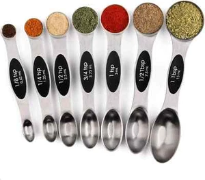 Stainless Steel with Magnetic Double-Sided, Measuring Spoons, Stainless Steel - Picture 1 of 24