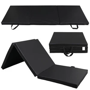 Tri-Fold Mat Thick Foam Fitness Exercise Gymnastics Panel Gym Workout 6' x 2' - Picture 1 of 13