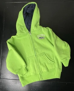 NFL Bright Green Seahawks Kids Hoodie 24 months - Picture 1 of 5