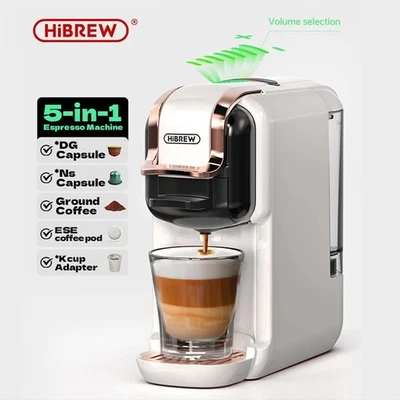 HiBREW 5-in-1-Kaffeemaschine mit mehreren Kapseln, heiß/kalt, DG 20 Bar, H2B