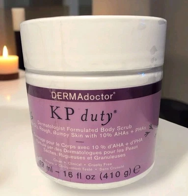 DERMAdoctor KP Duty Body Scrub 16oz Exfoliant Keratosis Pilaris Bumps AHA BHA  - Image 1 of 4