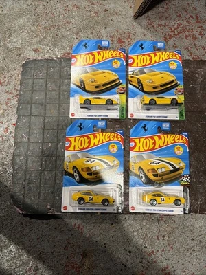 2025 Hot Wheels Exotics Yellow FERRARI F40 COMPETIZIONE /4 Car Lot - Image 1 of 4