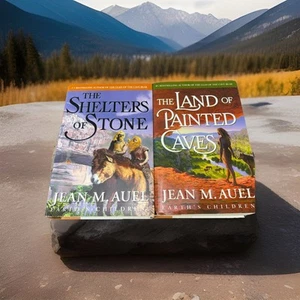Historical Epic Adventure EARTH'S CHILDREN Series Jean M Auel LOT OF 2 First Ed. - Picture 1 of 4