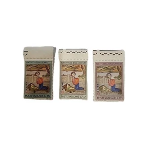 Vatikan 323-325, Mi 388-390. Weihnachten 1961. Anbetung, von Lucas Chen. - Bild 1 von 2
