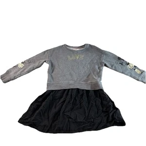 Gap Kids Disney Kinder Gr. S (6-7) Minnie Mouse/ Mickey Mouse Kleid grau schwarz - Bild 1 von 6